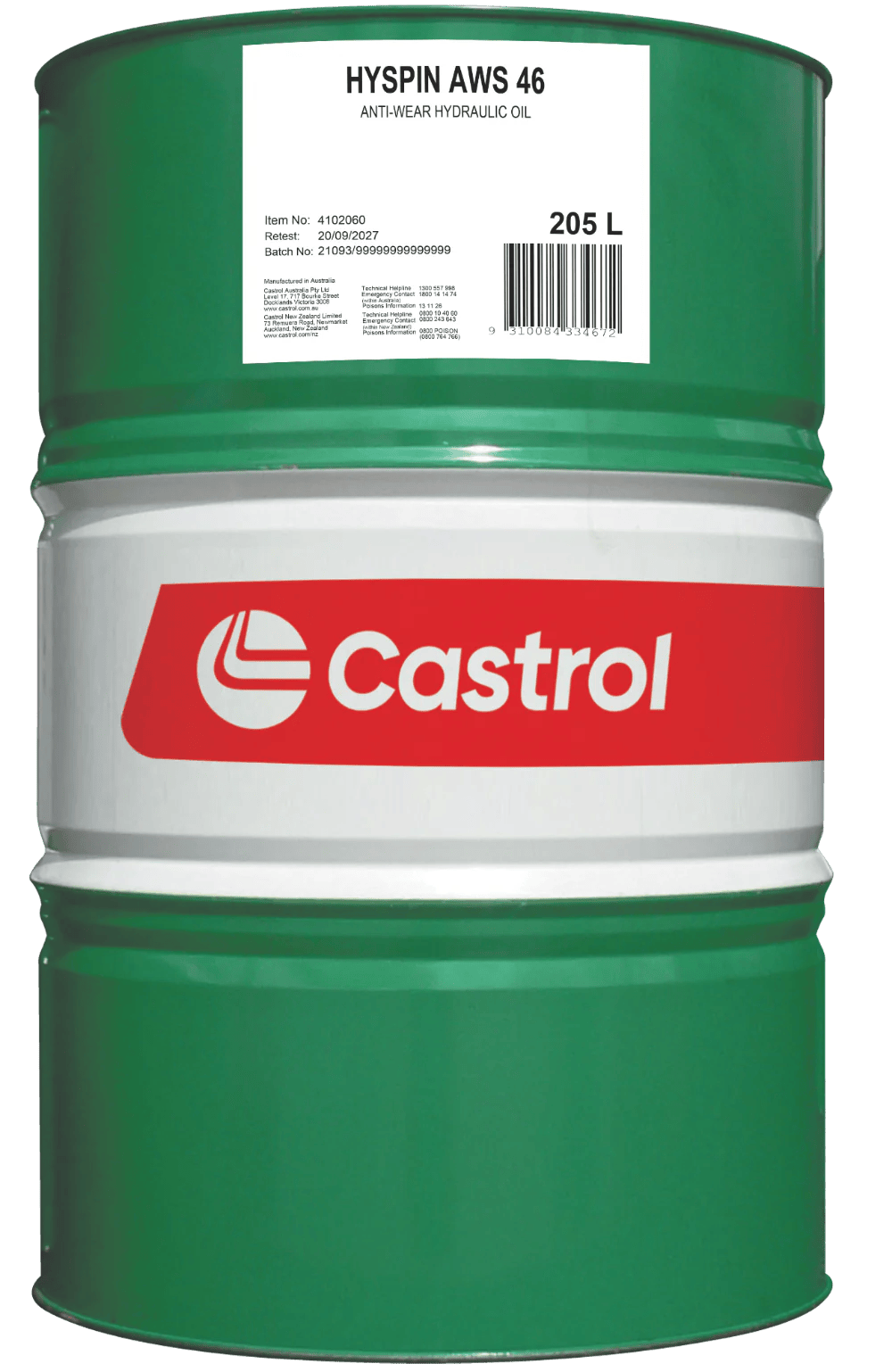 CASTROL HYSPIN AWS 46 205L