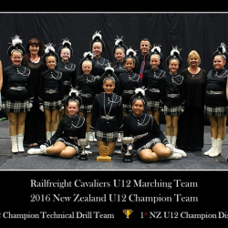 Smedley girls in New Zealand Champion Marching Team