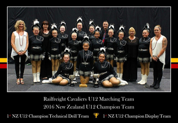 Smedley girls in New Zealand Champion Marching Team